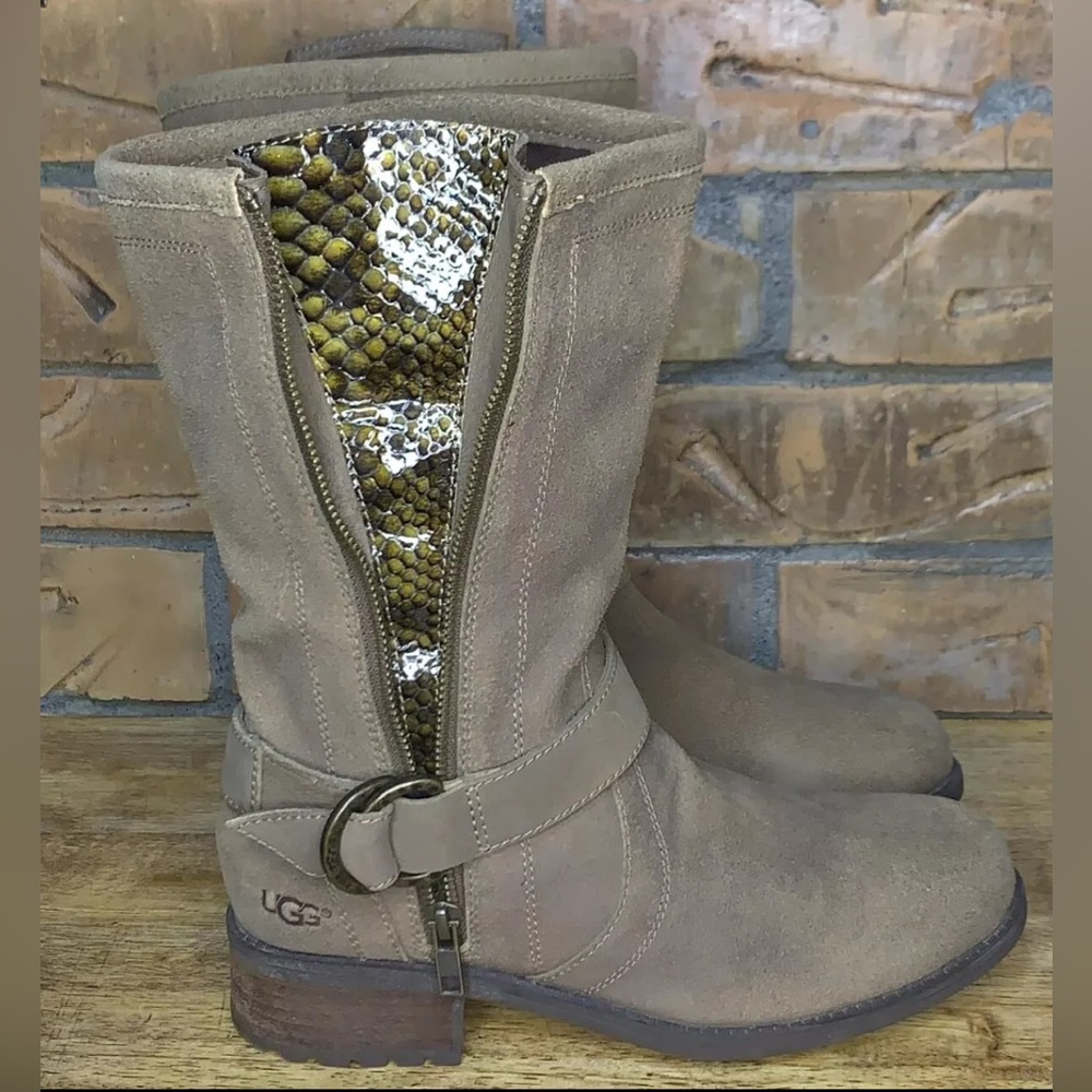 UGG Australia 1005435 Women SILVA Suede Leather Knee High Boots Brown  size7